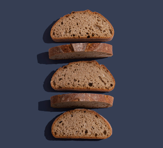 Country rye sourdough bread baked fresh at Sheoak Baker, Adelaide